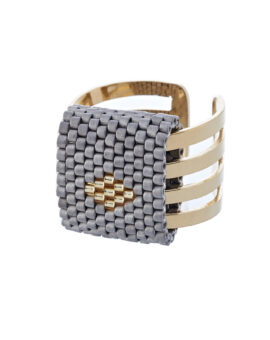 ANILLO OJO SAGRADO (GRIS ACERO – OJO DORADO)