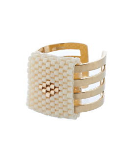 ANILLO OJO SAGRADO (BEIGE – OJO DORADO)