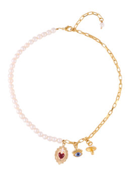 COLLAR PERLA CHARMS