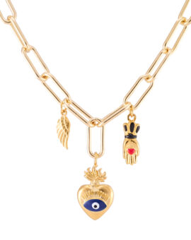 COLLAR ESLABON CHARMS (AMULETOS)